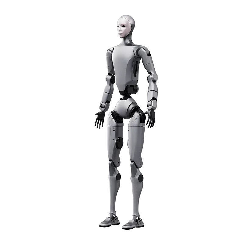 Render de estudio del Unitree H2 de cuerpo completo